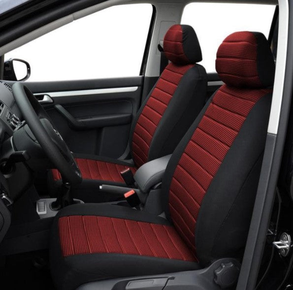 Car Seat Cover - Universal Car Seat Covers - Driver/Passenger Seat Cover (No Back Seat) - Stylish - Black/Red