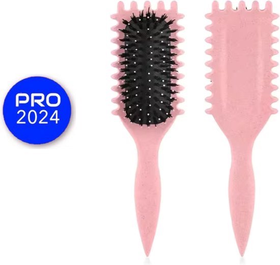 Define Brush Curl - Defining Brush - Haarborstel - Krullen - Styling - Curl Brush - Borstel Voor Krullend Haar - Krullen Kam - Krullenborstel - Roze