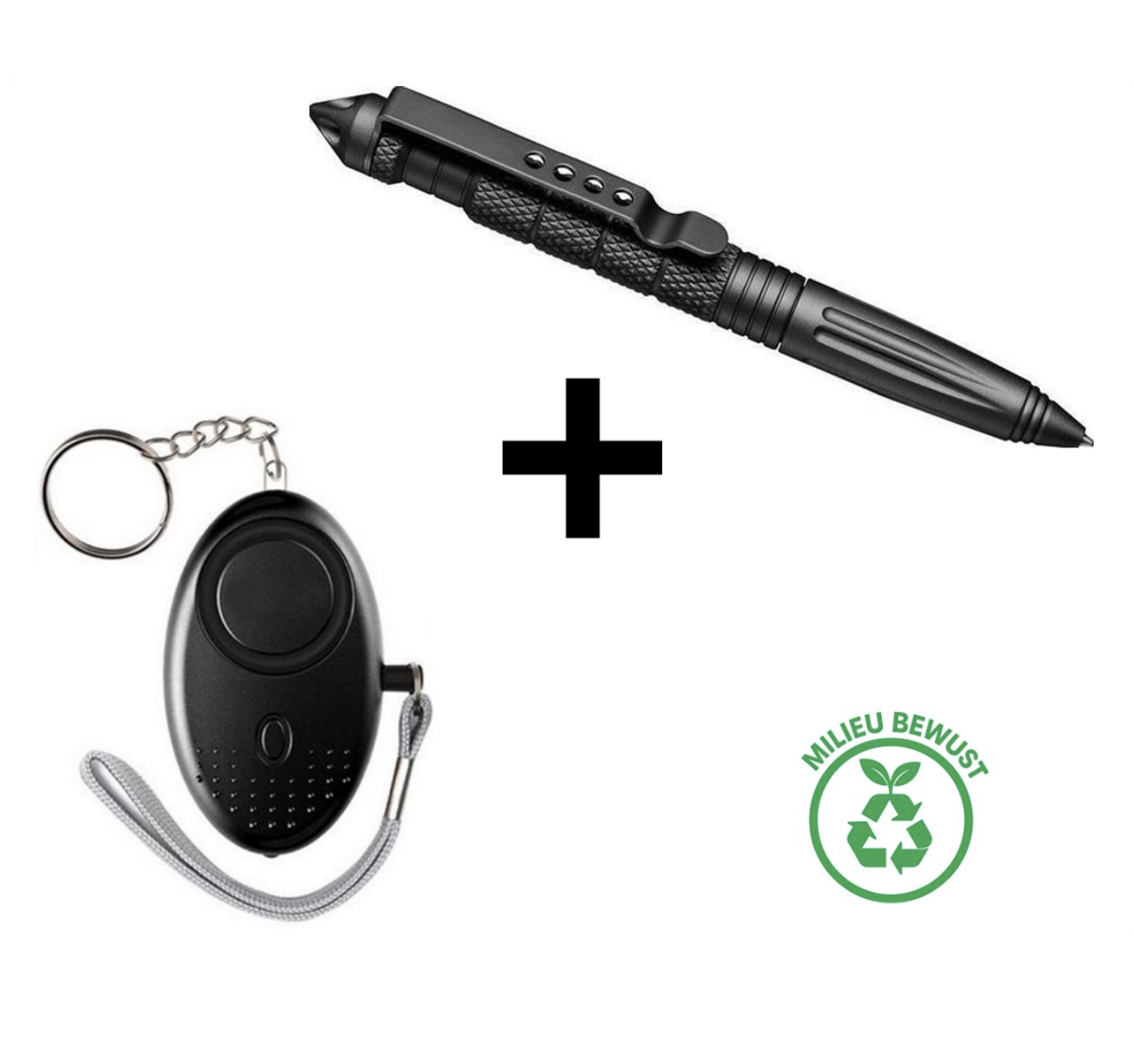Stemap® Zelfverdediging Set Persoonlijk Alarm 130dB Sleutelhanger + Tactische Pen