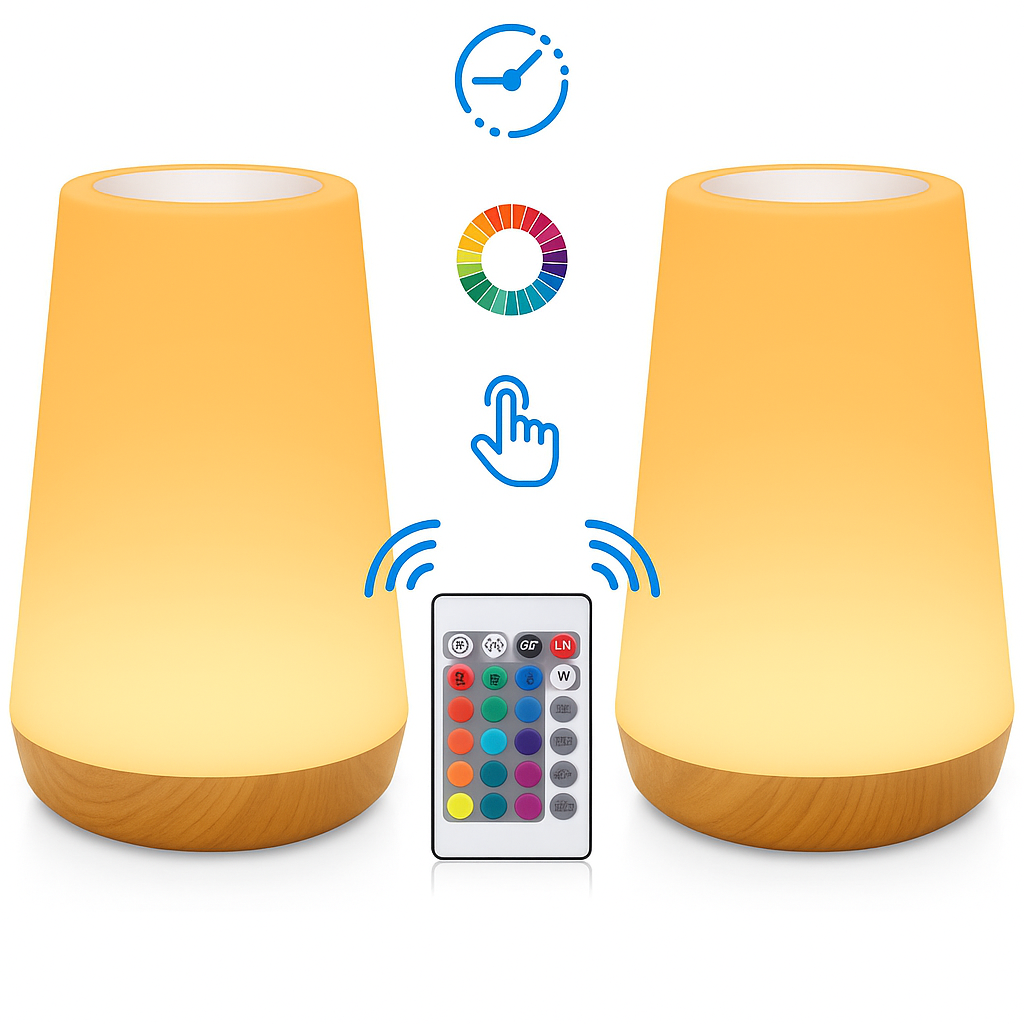 2 stuks Nachtlampje USB oplaadbaar