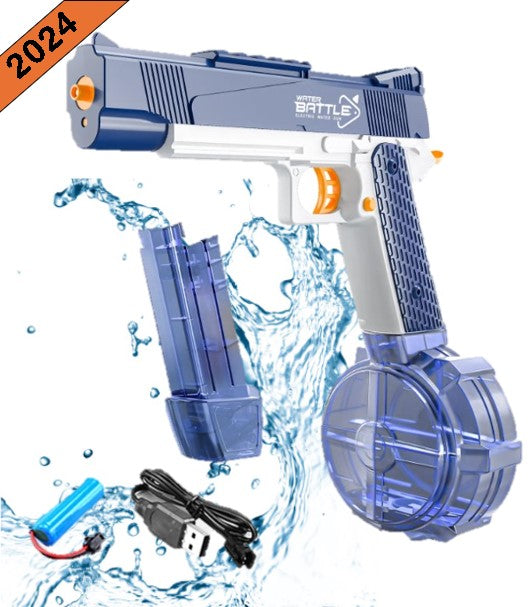 Stemap® Elektrisch Waterpistool voor Jong & Oud | Zomer speelgoed | Super Soaker | Waterblaster | Blauw | Kunststof