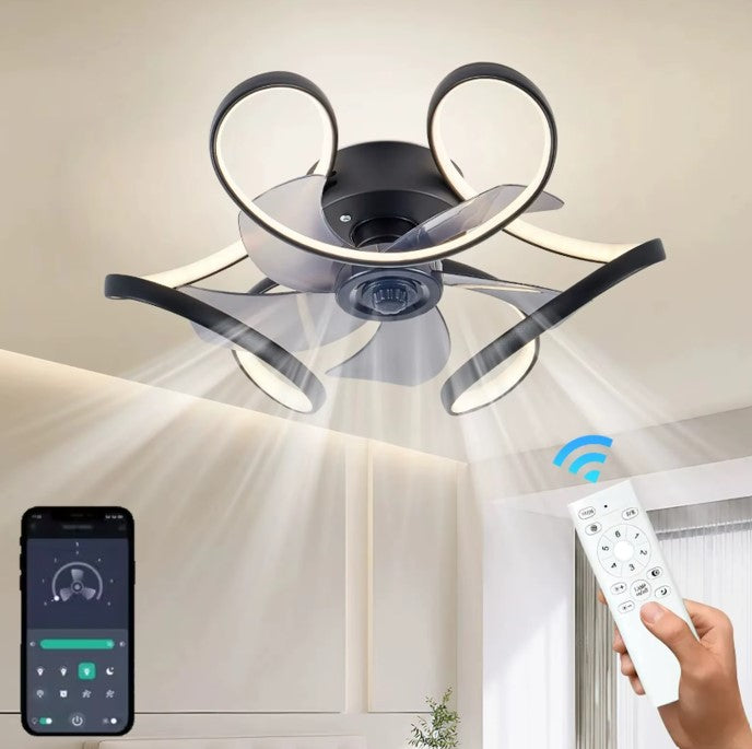 Vertylo® Plafondventilator met Verlichting Bedienbaar via App en Afstandsbediening